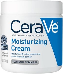 CeraVe Moisturizing Cream, Body and Face Moisturizer for Dry Skin, Body Cream with Hyaluronic Acid and Ceramides, Daily Moisturizer, Oil-Free, Fragrance Free, Non-Comedogenic, 19 Ounce