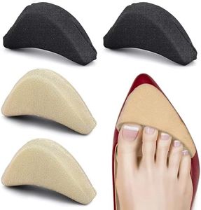 HOME CUBE 4 Pair / 8 Pc Soft Sponge Shoe Filler For Women Adjustable Tightener Pads Reusable Insoles Toe Filler Inserts for Loose Shoe High Heel Foot Pain Relief