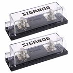 SIGANDG 400Amp ANL Fuse Holder 0/2/4 Gauge Fuse Block with 400 A ANL Fuses for Car Audio Truck DIY (2 Pack)