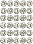 30 pcs 608 ZZ Ball Bearings(8x22x7),Metal Double Shielded Miniature Deep Groove Skateboard Ball Bearings for 3D Printer Wheel, Roller Skates, Inline Skates, Scooters etc