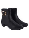 Shoetopia womens BT-7074 Black Ankle Boot - 7 UK (BT-7074-Black)