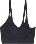Harper Wilde Bliss Nursing Bralette - Ultra-Soft & Lightweight with Adjustable Straps - Supportive Maternity Bra - Black, 2X-Large