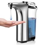 PZOTRUF Automatic Soap Dispenser, Touchless Dish Soap Dispenser 17oz/500ml with Upgraded Infrared Sensor, 5 Adjustable Dispensing Levels, Liquid Hand Soap Dispenser for Bathroom Kitchen