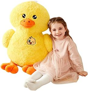 IKASA Animal de Peluche Pato Grande Peluche Gigante Suave - Juguete Suave Peluche Grande Lindo Enorme Jumbo Esponjoso Pato Peluche Gordo de Gran Tamaño - Regalos para Niños (Amarillo, 50cm)