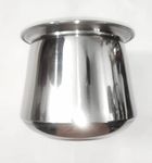 Madurai ARTISANS Club - Wide Mouth Stainless Steel Made VENNA Chatty, Butter, GHEE Maker Milk Pot/Milk Boiler, Cooking Vessel with LID (Small - 2+ Litre (Approx))