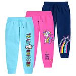 Trampoline Girls Regular Joggers, Track Pants Pack of 3 (11-12 YRS) TRM-TRK-307 Multicolour