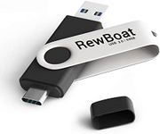 REWBOAT 64GB Type C Flash Drive 2 in 1 OTG USB 3.0 + USB C Memory Stick Phone External Storage Thumb Drive Jump Drive High-Speed Data Tranfer for Android Smartphone, Computers, MacBook, Tablets, PC