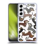 Head Case Designs Dachshund Dog Breed Patterns 3 Soft Gel Case Compatible With Samsung Galaxy S22 5G