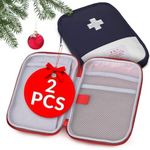 BURIUS Empty First Aid Bag Emergency Kit - 2Pcs Travel Size Survival Kit Small Medicine Bag Office First Aid Kit Paramedic Bag Outdoor First Aid Kit For Car - Home First Aid Bags Empty Medicine Bag