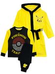 Pokémon Dressing Gown And Pikachu Pyjamas Set | Pikachu Dressing Gown For Boys | Official Pikachu Merchandise | Yellow | 11-12 Years