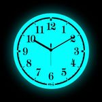 Mi Glow Store Glow in The Dark Wall Clock | Classic Digits (Blue) | Modern Night Glow | Aesthetic Wall Clock