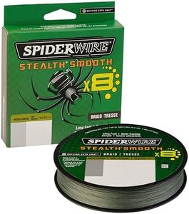 SpiderWire Stealth® Smooth Superline, Moss Green, 10lb | 4.5kg, 125yd | 114m Braided Fishing Line, Suitable for Freshwater Environments