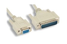 KENTEK 6 Feet FT DB9 Female to DB25 Male Serial RS-232 Cable Adapter Cord at Modem 28 AWG F/M Molded D-SUB 9 to 25 Pin for PC Mac Serial Device