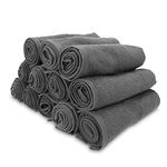 Arkwright Bleach Safe Salon Towels Pack of 12 (16 x 28 inch, Charcoal)