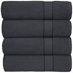 Casabella Luxury Pack Of 4 Bath Sheet 100% Egyptian Cotton Super Soft towel_Grey