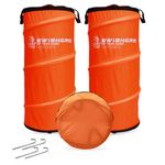 SwishGrid Portable Pop-Up Defender Dummy Trainer - Basketball Dribble Training - Football Tackling, Soccer Dribbling Dummies - Equipment to Improve Skills w/Built-in Storage (2 - Pack)