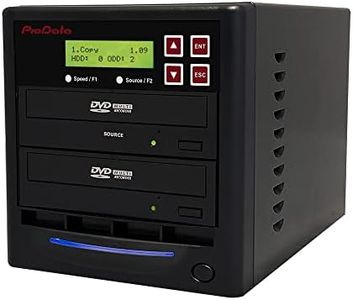 Piodata 1 to 1 24X Burner M-Disc Support CD DVD Duplicator - Standalone Copier Duplication Tower PIO-S1T-DVD-BK