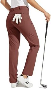 Willit Women's Golf Pants Stretch Hiking Pants Quick Dry Lightweight Outdoor Casual Pants with Pockets Water Resistant Cacao 4