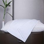 Trance Home Linen Anti-Bacterial Hypoallergenic Terry Solid Waterproof Pillow Protector|Dust Mite-Bed Bug-Fluid Spill Protection Covers(Standard|18X28 Inch,Bamboo White)-Pack Of 2,2 Count,200 TC