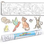 abeec Colouring Roll for Kids - Art Supplies - Kids Colouring Activity - Animal Colouring Roll - Drawing & Painting Accessories - Paper Roll For Kids - Art Paper Roll - Colouring In Roll