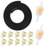 Petrol Fuel Filter Fuel Gas Line Kit Fuel Pipe Set Fuel Filters Hose Clamps 2m Fuel Hose 2 Pieces Petrol Filter 10 Pieces Hose Clamps