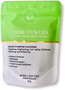 Uhuru Naturals Qasil Powder 20 Grams – Ancient Somali Beauty Secret, Gentle Deep Cleansing Facial Mask for Beautiful Glowing Skin. Reduces Dark Marks and Scars. Brightens. Detoxifies.
