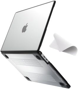 eleger Funda antigrietas Compatible con MacBook Pro 13 Pulgadas M2/M1 A2338 A2251 A2289 A2159 A1989 A1706, Lanzamiento 2022-2017, Borde de TPU Negro y Carcasa rígida de PC, Transparente Mate