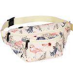 Fanny Packs for Men Women - Waist Bag Packs - Large Capacity Belt Bag for Travel Sports Hiking Large, Flamingo, Flamingo 11" x 5" x 6", L(11" x 5" x 6")