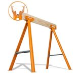 BORA Jobhorse Saw Horses 2 Pack of Leg Brackets (Builds 1 Saw Horse) - 1000 lb Capacity Heavy Duty Steel Saw Horse Brackets 2x4 - Stable on Any Terrain for Quick Setup Woodworking & DIY Tools PM-3310