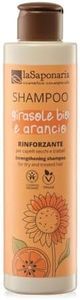 La Saponaria | Shampoo girasole e arancio dolce, Shampoo eco bio ricco di sostanze nutrienti, ideale per capelli secchi e trattati, 200ml
