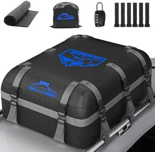 Rymopuey Dachbox Faltbar 20 Cubic/566 L, 1000D Wasserdicht Oxford Dachbox Auto, Dachbox mit Anti-Rutsch-Matte und 10 Schwerlastgurten, Faltbare Weich Dachtasche Auto für Autos mit/ohne Gepäckträger