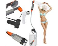 titivate Portable Shower Camping, Outdoor Shower with Rechargeable Battery, Water Pump and Build-in Water Filtration System