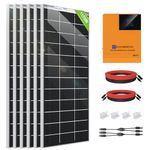 ECO-WORTHY 1200W 24V Solar Panel System 4.8KWH/Day Off Grid Solar Power Kit for Home Shed Cabin£º6pcs 195W Bifacial Solar Panels + 1pc 3000W 24V Hybrid Inverter£¨WiFi Module£© + 6 Sets Z Brackets