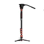 IFOOTAGE Cobra 3 C180-P+K5S Camera Monopod,Video Monopod, Professional Video Monopod with Tripod Base,Video Fluid Head,Aluminum Fluid Drag Pan Head for SLR Cameras and Camcorders