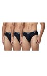 BOSS Men's 3 Pack Pure Cotton Briefs, Black, S (Pack of 3)