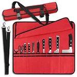 QIQU Red Chef Knife Bag With 20 Slo