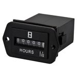 Jayron JR-HM002 DC 6V to 80V Snap in Mechanical Hour Meter for DC Powered Equipment such as Fork Lifts,Golf Carts,Generator,ATV,Lawn Mower,Floor Care Equipment,and Any Other Battery Powered Equipment