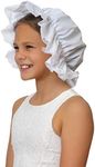 Skeleteen White Mob Cap Accessory - Grandma Night Bonnet Colonial Costume Nightcap Mop Hat Accessories for Maid Girls and Women