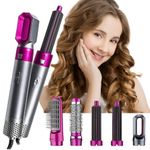 Drumstone 𝟏𝟓 𝐘𝐞𝐚𝐫𝐬 𝐖𝐚𝐫𝐫𝐚𝐧𝐭𝐲 5-in-1 Hot Air Brush Hair Dryer Styler for Women – Blow Dryer Comb, Crimper, Straightener, Curler, Volumizer, Anti-Frizz, Ionic Brush, Fast Drying, Salon