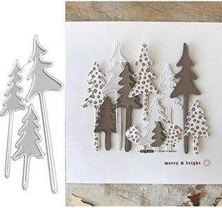 3pcs Tree Metal Die Cuts,Christmas Tree Cedar Deer Cutting Dies Cut Stencils for DIY Scrapbooking Album Decorative Embossing Paper Dies for Card Making