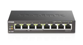 D-Link PoE Switch 8 Port Ethernet Gigabit Unmanaged Desktop Switch with 4 PoE Ports 68W Budget (DGS-1008P) Black