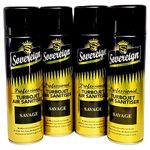 Sovereign Turbojet Air Sanitiser Savage Air Freshener Blast Spray Can 4 x 500ml Bundle