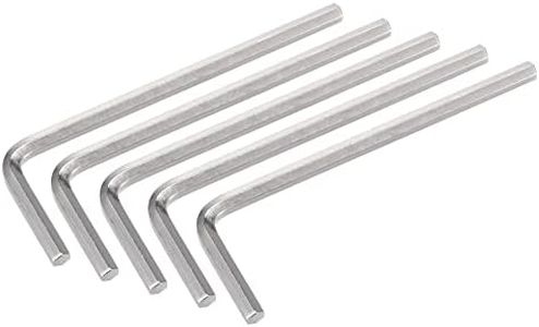 uxcell 1/8" Hex Key Wrench, L Shaped CR-V Repairing Tool 5 Pcs