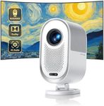 Projector【Dolby Audio/Dustproof】800ANSI Auto Focus/Fit in/Keystone/Avoidance Portable Projector 4K Support, 20W Speaker WiFi6 Bluetooth 1080P Full HD Projectors 50% Zoom for Home/Outdoor