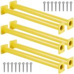 Purife Set of 6 Monkey Bars for Backyard - Steel Playground Ladder Rungs for Outdoor, Playset Safety Climbing Handles - 16.5 inch, Yellow