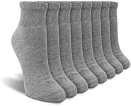 Doctor's Choice Women's Diabetic Socks, Non-Binding, Circulatory, Cushioned, Ankle Socks for Swollen Feet, 4 Pack, Grey, Shoe Size 6-10, Diabetic Socks for Women Size 9-11