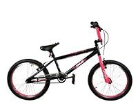 XN-15 20" Girls Freestyle BMX Bike Single Speed, 25-9t, 2x Stunt Pegs - Black/Pink