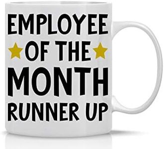 Employee of The Month Runner Up 11oz Coffee Tea Mug Funny Novelty Cup Great for Boss, Coworker Inspirational Sarcasm Desk Office Decor Christmas By CBT Mugs