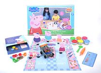 Dough Magic Peppa Pig Shop & Count Activity Set with Moulding Lid & 6 Tubs 50g Each|Roleplay Set|Fun & Learn Math with Soft Dough|Boost Creativity & Imagination|Gift Set Kids 3 Years+|Made in India