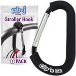 PBnJ baby Clip n Go - X-Large Stroller Organizer Hook Clip for Purse Shopping & Diaper Bags